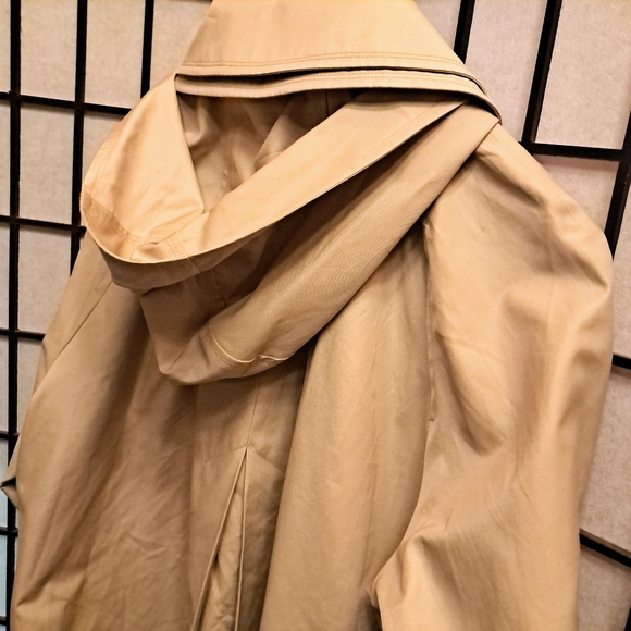 London Fog Collection Cream Button Up Jacket With Hood - Picture 5 of 15
